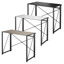 Wooden Folding Table with Steel Tube Legs