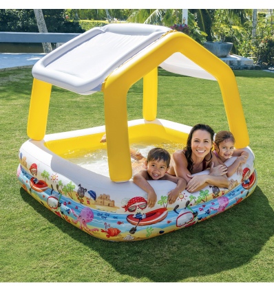 Intex Swimming Pool With Sun Shade 157 x 157 x 122cm [402567]