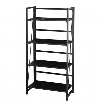 Wood & Steel Folding Ladder Shelf Unit