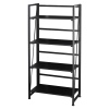 Wood & Steel Folding Ladder Shelf Unit