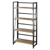 Wood & Steel Folding Ladder Shelf Unit