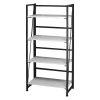Wood & Steel Folding Ladder Shelf Unit