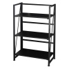 Wood & Steel Folding Ladder Shelf Unit