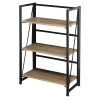 Wood & Steel Folding Ladder Shelf Unit