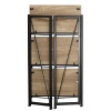 Wood & Steel Folding Ladder Shelf Unit