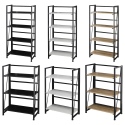 Wood & Steel Folding Ladder Shelf Unit