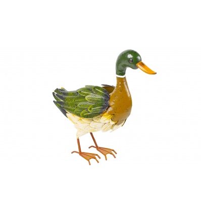Orange Metal Duck With Green Wings [390203]