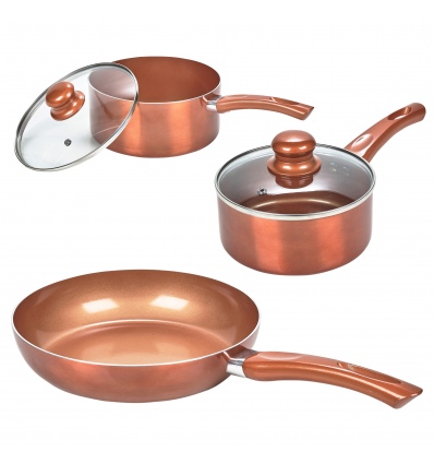 3 PCS Italian Copper Cookware Set