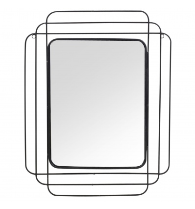 Black Rectangular Wall Mirror [368004]