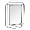 Black Rectangular Wall Mirror [368004]