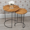 Teak Side Table 2 PCS Set [334740]