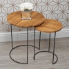 Teak Side Table 2 PCS Set [334740]