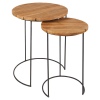 Teak Side Table 2 PCS Set [334740]