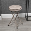 Folding Stool with Velvet Cushion