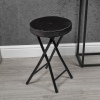 Folding Stool with Velvet Cushion