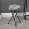 Folding Stool with Velvet Cushion