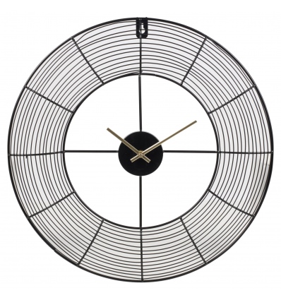 Black Wire Wall Clock 48cm [427817]