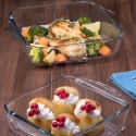 Borcam Glass 2 Piece Square Ovenware Set [159189] [457249]