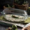 Single Borcam Glass Oval Large Casserole Dish With Lid [59062]