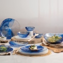 Single Linden Batik Blue And White Plate