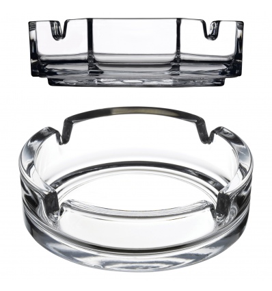 2x Clear Glass Ashtray Sleeve