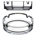 2x Clear Glass Ashtray Sleeve