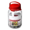 Single Harvest Storage Jar With Red Plastic Lids And Handle