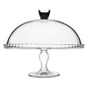 Single Patisserie Glass Footed Serving Plate With Dome [95200][203242]