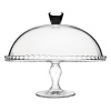 Single Patisserie Glass Footed Serving Plate With Dome [95200]
