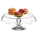 Single Patisserie Glass Footed Serving Plate [95105][177741]
