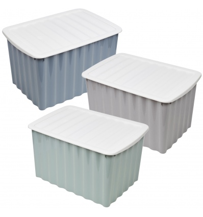 75L Large Lidded Ripple Storage Boxes