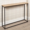 Wooden Console Table with Metal Legs