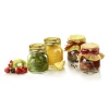 Bormioli Rocco 4 Piece Quattro Stag Gold Lid Round Preserving Jar Set [030631]