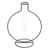 Glass Tubes Vases with Metal Frames