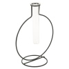 Glass Tubes Vases with Metal Frames