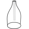 Glass Tubes Vases with Metal Frames