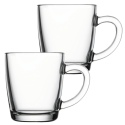 2x Basic Glass Coffee Mugs Sleeve [55531][077096]