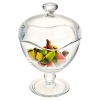 Single Toscana Glass Footed Candy Bowl With Lid [95562][237537]