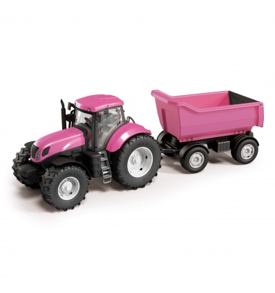 Pink Tractor With Trailer [1177][117700]