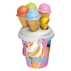16cm 6 Piece Bucket Beach Ice Cream Set [724][724007][Any Colour]