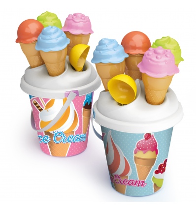 16cm 6 Piece Bucket Beach Ice Cream Set [724][724007][Any Colour]