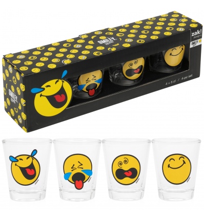 Zak! 4 Smiley Shot Glasses In Gift Box [875060]