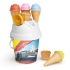 18cm Designed Beach Bucket Ice Cream Set