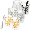 Zak! 2 Melamine 200ml Double Walled Coffee Glasses with 2 Spoons