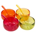 Zak! 8 Piece Multi-Colour Stacking Dessert Bowl & Spoon Set [684450]