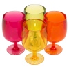 Zak! 4 x 250ml Multi Colour Stacking Stem Wine Glasses [684467]