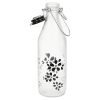 ZAK! 1L Black & White Lily Glass Bottle with Ceramic Clip Lid [768878]