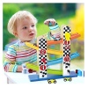 Wooden Race Track Helter Skelter With 4 Cars [813959][AC6653]