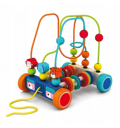 Wire Bead maze Pull Along Toy Car [814017][AC6625]
