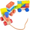 Pull Along Wooden Stacking Block Train [814109][AC7621]